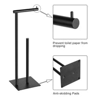 1 x RAW Customer Returns CADUKE Black Toilet Paper Holder Stand, Bathroom Toilet Paper Roll Storage Freestanding Toilet Paper Holder Industrial Toilet Paper Dispenser for Farmhouse Washroom - RRP €17.14