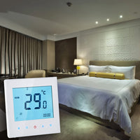 1 x RAW Customer Returns Ailgely Digital Thermostat, Intelligent Wall Thermostat, 5A 110-230 V Room Thermostat, Weekly Programmable, LCD Display Touchscreen, Water Heating Thermostat, Room Temperature Controller - RRP €31.69