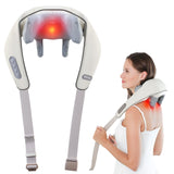 1 x RAW Customer Returns Massager Electric Neck Massager with Heat Function, with 5D Rotation Massage and Adjustable Speeds for Home Office WHITE  - RRP €38.48