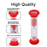 2 x RAW Customer Returns moinkerin 6 Pieces Hourglass Sand Timer Toy 30s 1min 2min 3min 5min 10min for Children Brushing Teeth, School, Kindergarten, Office, Scheduled Activities - RRP €15.84