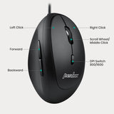 1 x RAW Customer Returns Perixx PERIMICE-519 ergonomic mouse - vertical design - small hand sizes or for on the go - USB wired for PC and laptop - RRP €18.14