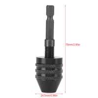 1 x RAW Customer Returns Hex Shank Drill Chuck, Keyless Drill Chuck, Hex Shank Drill Chuck, 1 4in Hex Shank Keyless Chuck Collet Adapter Capacity 0.8-8mm for Electric Screwdriver - RRP €9.05