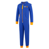 1 x RAW Customer Returns Children s jumpsuit onesie overall made of organic cotton Made in the EU The mouse on the swing elephant blue L 140-146  - RRP €44.36