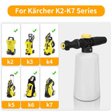 1 x RAW Customer Returns DrRobor Adjustable Foam Nozzle for Karcher K2 K3 K4 K5 K6 K7, 750ML Soap Dispenser Bottle Snow Foam Car Wash Foam Gun for High Pressure Cleaner - RRP €19.99