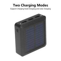 1 x RAW Customer Returns 10000mAh Solar Power Bank, Mini Solar Phone Charger with 3 USB Output with LED Light for Outdoor Camping, Supports Head Charging and Solar Charging, Micro and Type-C Input - RRP €21.43