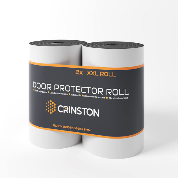 9 x Brand New CRINSTON Garage Wall Protectors 2 rolls of 20cm x 2m Self-adhesive foam protective panel, Bumper Protection, Water-repellent. Black  - RRP €313.2