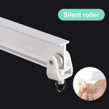 1 x RAW Customer Returns Curved Ceiling Curtain Track Bendable Bracket for Curtain Track Bunk Bed Bay Window Room Divider Flexible Straight White, 2 m 6.6 Ft  - RRP €19.15