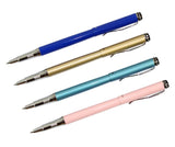 1 x Brand New Ranvi 301 fine nib diversity pens set diamond cap, 4 pcs, 4 colors sky blue, pink, blue, gold . - RRP €16.8