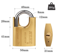 1 x RAW Customer Returns Solid Padlock with 4 Keys Brass Security Lock Apartment Door Lock, Locker Padlock with Key, Increased Reinforcement, Square Reinforced Lock 50mm - RRP €9.06