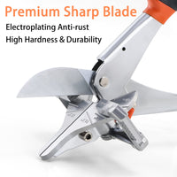 1 x RAW Customer Returns X-Large Sharp Multi-Angle Miter Shears with 0 to 135 Degree, Adjustable Angle Cutting Shears for PVC Cord Covering, Baseboard Molding, Quarter Round Trim, Tile Edging, Wood Sheet - RRP €19.57