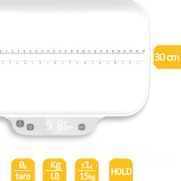 1 x RAW Customer Returns Digital Baby Scale for Toddlers and Pets, 15Kgs 1g , Digital Scale for Newborns and Toddlers, Hold Function, Suitable for Pets and Toddlers - RRP €35.3