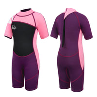 1 x RAW Customer Returns Yikayin wetsuit kids short, 2.5mm neoprene shorty for boys girls, thermal UV swimsuit back zip for swimming lessons, diving, surfing, snorkeling - RRP €42.99