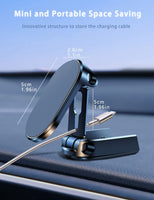 1 x RAW Customer Returns Mobile phone holder car magnetic Upgrade double layer foldable mobile phone holder magnet with bendable sticky base universal 360 , compatible with iPhone all smartphones - RRP €10.42