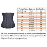 1 x RAW Customer Returns TwinsFlame women s latex waist trainer gift tape measure body full bust corset training sports corset, black 25 steel bones, M for waist 66-71CM  - RRP €27.6