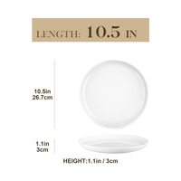 1 x RAW Customer Returns MALACASA, REG series, 10.5 plate set for 6 people, white porcelain dinner plate, pasta plate for dishwasher and microwave, pasta plate, breakfast plate, cake plate - RRP €45.99