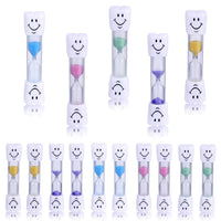 1 x Brand New shallyong Hourglass with Smiley, Plastic 2 2 10cm Hourglass Set for Children, Hourglass 3 Minutes Suitable for Cleaning, Cooking, Home - RRP €20.4