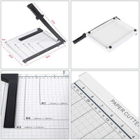 1 x RAW Customer Returns Voluker Massicot A4 Paper Cutter Cutting Capacity 10 Sheets of Paper for Office School Leisure Creative Paper Cutter White - RRP €46.2