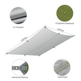 1 x RAW Customer Returns RYACO Tarp 3x3 m Waterproof Tent Tarp Ultralight with Eyelets 6 Ground Pegs 6 Ropes, Anti-UV Snow Rain Protection Lightweight Compact for Hammock Camping Hiking Picnic Travel Outdoor Activities - RRP €32.99