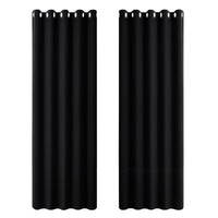 1 x RAW Customer Returns PONY DANCE blackout curtain with eyelets, set of 2, H 228 x W 167 cm, black curtains for bedrooms, good sleep, opaque eyelet curtains - RRP €45.38