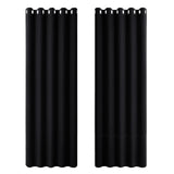 1 x RAW Customer Returns PONY DANCE blackout curtain with eyelets, set of 2, H 228 x W 167 cm, black curtains for bedrooms, good sleep, opaque eyelet curtains - RRP €45.31