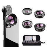 1 x RAW Customer Returns Apexel Updated Version HD Phone Lens Kit-170 Super Wide Angle,10x Macro Lens,2.0X Telephoto Lens,110 Wide Angle,195 Fisheye Lens for iPhone Android,Samsung and Most - RRP €59.99