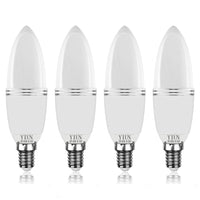 1 x RAW Customer Returns Yiun E14 LED candle lamps, 12W LED candle holder light bulbs 100 watt equivalent, 1200lm, daylight white 6000K, non-dimmable, pack of 4 - RRP €18.88