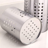 1 x RAW Customer Returns Stainless Steel Kitchen Utensil Holder, Rustproof Large Kitchen Utensil Organizer, Cutlery Basket for Organizing Drawers and Countertops for All Kitchens, 2 Pack - RRP €14.14