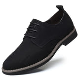 1 x RAW Customer Returns Asifn Men s Dress Oxford Shoes Classic Lace-up Casual Suede Velvet Low-top British Business Breathable Shoes Black,47 EU - RRP €49.37