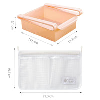 3 x Brand New Koboko Refrigerator Organizer, Dressing Table Organizer, 2 Pieces Drawer Organizer and 1 Piece Refrigerator Storage Mesh Bag for Hanging, for Makeup Organizer, Kitchen, Bathroom, Refrigerator Organizer - RRP €39.3