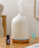 1 x RAW Customer Returns Baffect Diffuser Ceramic, 250ML Aromatherapy Diffuser with Night Light, Electric Room Fragrance with Timer and 3 Mist Modes for Christmas - RRP €33.97