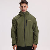 1 x RAW Customer Returns HVECZIXP Rain Jacket Men Lightweight Waterproof Rain Windbreaker Windbreaker for Hiking Travel Camping Outdoor - RRP €32.99