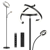 2 x RAW Customer Returns FIMEI Floor Lamp with Reading Lamp, Floor Lamp for Living Room, Eye Protection, 4 Color Temperatures, Dimmable, Touch Control Remote Control, for Living Room, Office, Bedroom - RRP €199.98