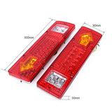 1 x RAW Customer Returns Pack of 2 19 LED Tail Lights Brake Light Brake Light Turn Signal Indicator Light Reversing Light for Car Truck Trailer Van - Waterproof 12V Red  - RRP €29.99