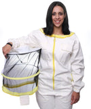 1 x RAW Customer Returns BEEART beekeeper suit, professional bee suit, beekeeper overall with round hat. Excellent protection for beekeepers. White M  - RRP €68.08