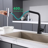 1 x RAW Customer Returns Kelleria Kitchen Faucet Black Extendable, Cold Start Mixer Tap with Extendable Shower, Single Lever Sink Faucet with Three Water Jet Modes, Stainless Steel High Pressure Kitchen Faucet 360 Rotatable - RRP €70.81