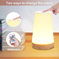 1 x RAW Customer Returns Lightess dimmable bedside lamp set of 2 table lamps dimmable RGB touch smart night light mood light 13 colors color change for children s room, bedroom, living room, study etc. - RRP €34.99