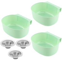 3 x Brand New YiliYa 3 pieces drip tray for kitchen waste to hang, with 3 sink filters for garbage basket for cupboard door, plastic, for hanging green - RRP €43.2