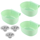 3 x Brand New YiliYa 3 pieces drip tray for kitchen waste to hang, with 3 sink filters for garbage basket for cupboard door, plastic, for hanging green - RRP €43.2