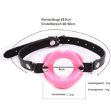 1 x RAW Customer Returns OnundOn Gag Mouth Extreme Silicone Mouth Gag Ring Ball Gag BDSM Gag Leather Ball Gag Mouth Penis Gag Woman Sex SM Mouth Gag Pink  - RRP €13.03