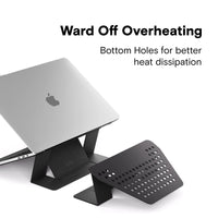 1 x RAW Customer Returns MOFT Laptop Stand for Desk, Self-Adhesive Laptop Stand with 2 Adjustable Angles, Foldable Notebook Stand Compatible with MacBook Air, MacBook Pro 11 -16 , Black - RRP €29.99