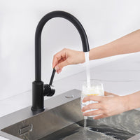 1 x RAW Customer Returns CECIPA low pressure kitchen tap black, kitchen tap for boiler, 360 rotatable kitchen tap low pressure with 3 G3 8 connections, easy installation low pressure tap for under-sink device - RRP €39.52