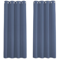 1 x RAW Customer Returns PONY DANCE Thermal Curtain Heat-Insulating Blackout Curtains Eyelet Curtains 2-Set Bedroom Curtains and Drapes Short Opaque, H 175 x W 140 cm, Haze Blue - RRP €36.95