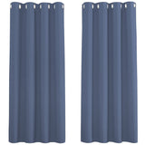 1 x RAW Customer Returns PONY DANCE Thermal Curtain Heat-Insulating Blackout Curtains Eyelet Curtains 2-Set Bedroom Curtains and Drapes Short Opaque, H 175 x W 140 cm, Haze Blue - RRP €36.95