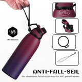 1 x RAW Customer Returns Fjbottle Stainless Steel Sports Drinking Bottle with Magnetic Lid 1L, 800ml, 600ml, 400ml BPA-Free Leak-Proof Children s Bottle - Suitable for Carbonated Drinks 1500ML Thermo Water Bottle for School, Fitness - RRP €26.54