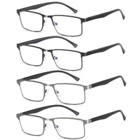 1 x RAW Customer Returns Fsread 4 Pack Reading Glasses Men, Lightweight Blue Light Blocking Metal Frame Men s Reading Glasses 4 mix, 1.25  - RRP €20.06