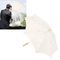 1 x RAW Customer Returns banapo Lace Parasol, Fashion Wedding Umbrella, Decorative Lace Umbrella, Exquisite Umbrella for Girls, Elegant Umbrella for Bride, Bridesmaids, Flower Girls - RRP €15.82