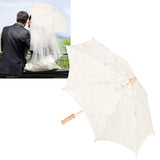 1 x RAW Customer Returns banapo Lace Parasol, Fashion Wedding Umbrella, Decorative Lace Umbrella, Exquisite Umbrella for Girls, Elegant Umbrella for Bride, Bridesmaids, Flower Girls - RRP €15.82