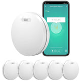 1 x RAW Customer Returns XINDUM smoke detector 10 years battery smoke detector WiFi wireless fire detector with mute function via app Independent EN 14604 test alarm for fire warning set of 5 - RRP €159.99