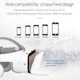 1 x RAW Customer Returns LONGLU VR Glasses for iPhone and Android Phones, 3D Virtual Reality Glasses with Wireless Headphones for Imax Movies and Games with a Remote Control White  - RRP €129.98