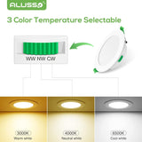 1 x RAW Customer Returns ALUSSO LED recessed spotlight 230V flat, 5W 400 lumen dimmable LED spots 230V , warm white 3000K neutral white 4000K cold white 6500K, LED recessed lights IP44 for bathroom, , living room, set of 12 - RRP €65.99